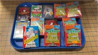 Baseball cards sealed packs tray lot