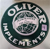 23" Round Oliver Implements Sign