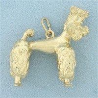 Standard Poodle Pendant or Charm in 14k Yellow Gol