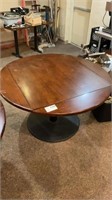 51in ROUND SOLID WOOD DROP LEAF DINING TABLE,