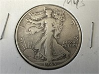 1943 U.S. Walking Liberty Half Dollar - 90% Silver