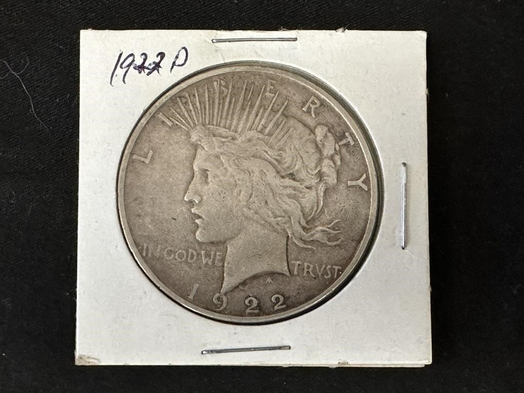 1922D U.S. Peace Silver Dollar - 90% Silver