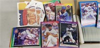 3 SMALL BOXES OF MISC '89 '91'92 MLB & NFL CARDS