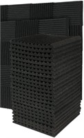 Pack of 22 BLACK Acoustic Panels Studio Foam Wedge