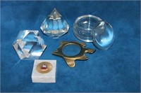 Lot of 5 Desk Items.  i.e. paperweights,