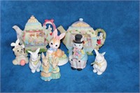 Lot of 8 Decorative Bunnies