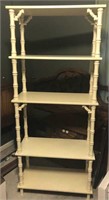 Four Shelf Solid Wood Bookshelf - Ivory