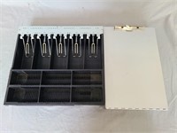 Cash drawer and storage clipboard