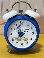 Vintage Donald Duck Wind Up Clock Walt Disney