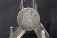 1845 Silver Seated Liberty Dime