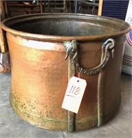Extra large copper cauldron