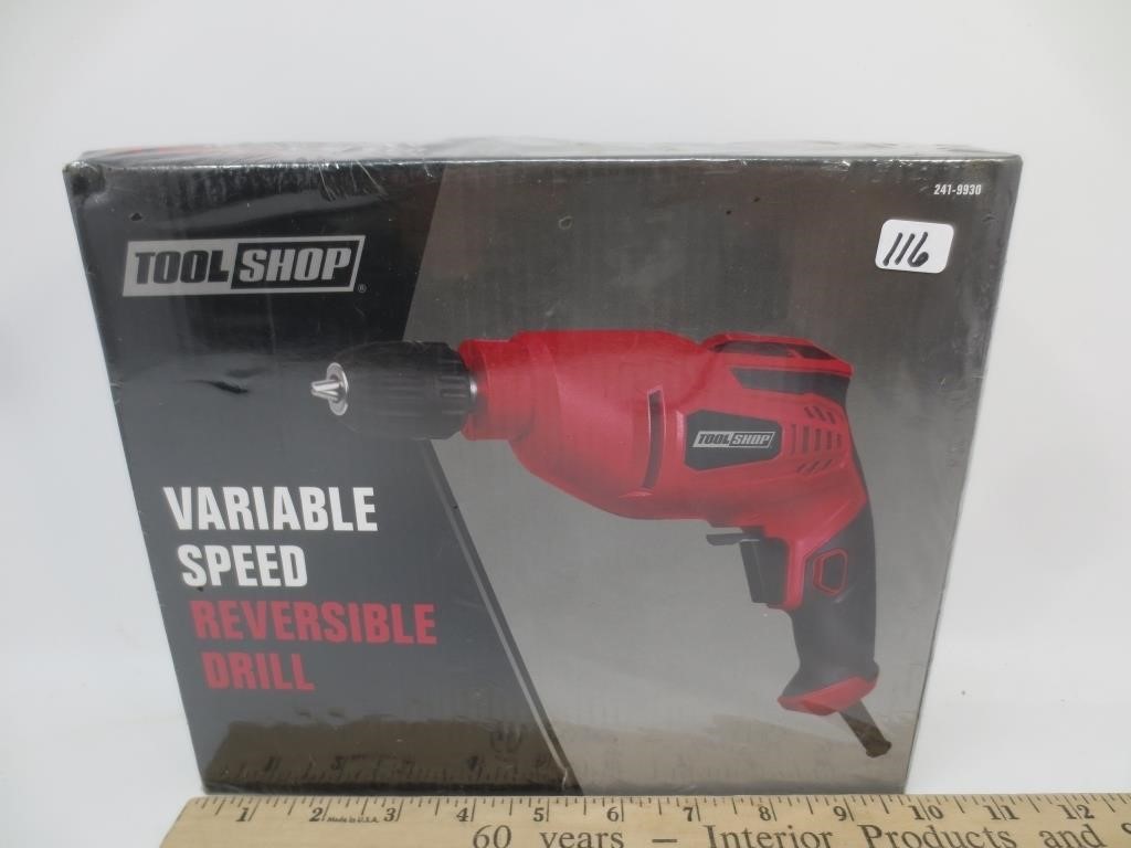 Tool Shop variable speed drill, new in box