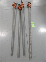 4 Bar clamps; all are approx. 48"