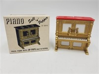New In Box Player Piano Salt And Pepper Shakers