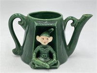 Rare Vintage Treasure Craft green ceramic elf
