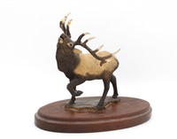 Harold Nickerson Hand Carved Wooden Bull Elk 1998