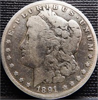 1891-CC Carson City Morgan Silver Dollar - Coin