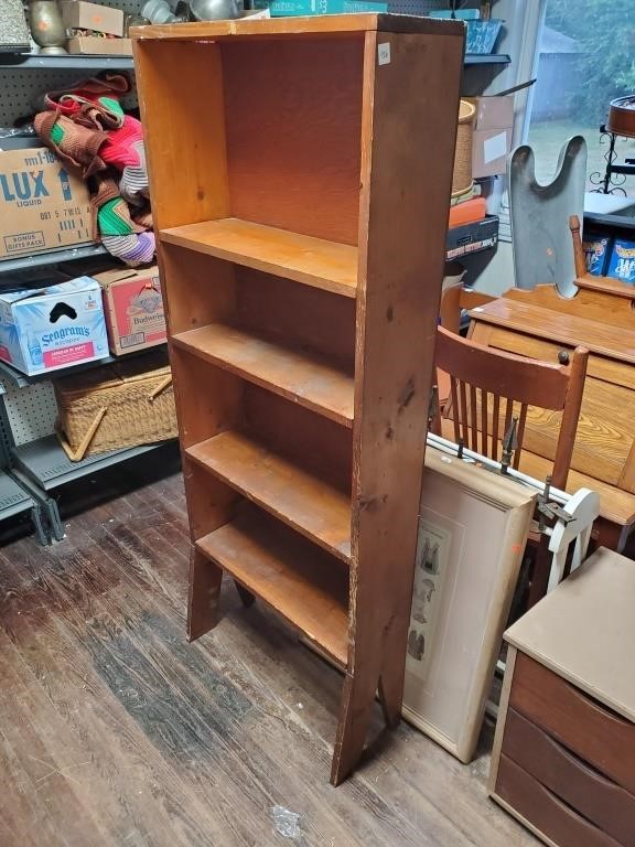 Wooden 4 Tier Bookcase-61t x 24w x 8d
