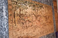 Vintage French Tapestry, Size 49" x 75"