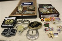 Selection of Pins & Belt Buckles