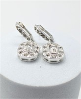Pair Of NVC Pierced Earrings With Rhinestones