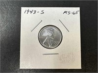 1943-S Steel Cent MS-65