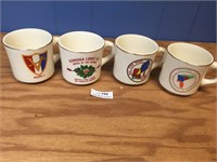 Lot of 4 Vintage Boy Scouts Coffee Mugs
