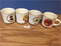 Lot of 4 Vintage Boy Scouts Coffee Mugs