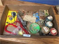 Lot of Vintage Fishing Supplies- Tackle- License