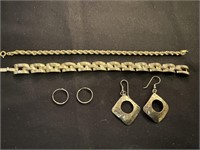 Sterling Silver Bracelets & Earrings