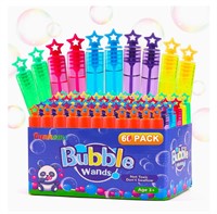($24) 62 Pcs Mini Bubble Wands in 6 Colors,