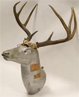 Vintage Taxidermy Deer Form With Antlers