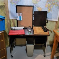 B282 Metal office desk plus Office related items