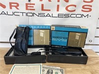 2 vintage Penncrest Transciver radios in original