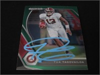 Tua Tagovailoa signed football card COA