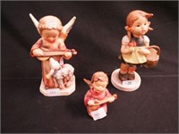 Three Hummel figurines: 5 1/2" Angel