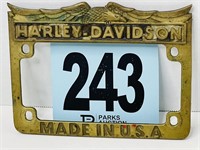 Harley Davidson Brass License Plate Frame