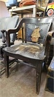 Vintage Chair with Leather Back by Kendrick