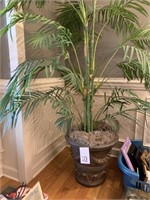 7 FT FAUX PALM IN DECORATIVE RESIN POT