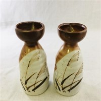 Pair Of Vintage Pottery Flower Vases (5" Tall)