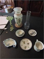 GROUP - VASE, TEACUP, SAUCER AND MORE (ONE VASE IS