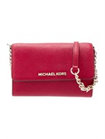 Michael Kors Red Canvas Crossbody Bag