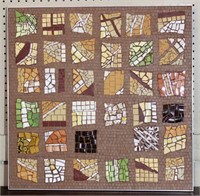 Mosaic Tile Framed Abstract