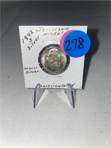 1942-S Silver WWII Jefferson Nickel Uncirculated