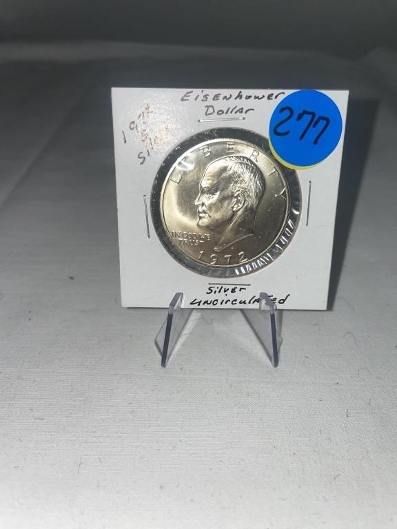 1972-S Silver Eisenhower Dollar Silver Unc