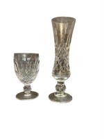 Crystal Cordial and Vase