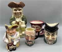 Porcelain Figural Face Mug Collection
