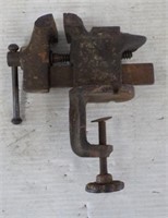 Vintage Made In USA Vise With Mini Anvil Base