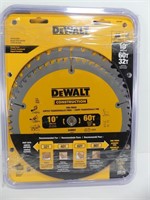 2 COMBO PACKS DEWALT CONSTRUCTION 10" SAW BLADES