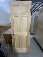 28" 6-Panel Pine Interior Door